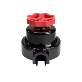   Switch/deflector set with button and base for Creative-Tubes, black porcelain