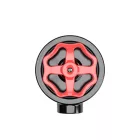 Switch/deflector set with button and base for Creative-Tubes, black porcelain