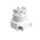 Switch/deflector set with button and base for Creative-Tubes white porcelain