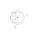 Switch/deflector set with button and base for Creative-Tubes white porcelain