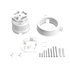 Switch/deflector set with button and base for Creative-Tubes white porcelain