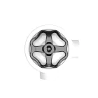 Switch/deflector set with button and base for Creative-Tubes white porcelain