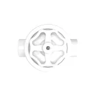 Switch/deflector set with button and base for Creative-Tubes white porcelain