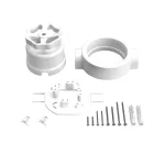Switch/deflector set with button and base for Creative-Tubes white porcelain