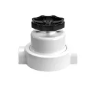 Switch/deflector set with button and base for Creative-Tubes white porcelain