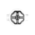 Switch/deflector set with button and base for Creative-Tubes white porcelain