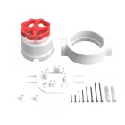 Switch/deflector set with button and base for Creative-Tubes white porcelain