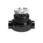 Switch/deflector set with button and base for Creative-Tubes, black porcelain