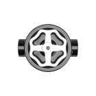 Switch/deflector set with button and base for Creative-Tubes, black porcelain