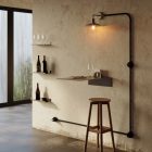 Switch/deflector set with button and base for Creative-Tubes, black porcelain