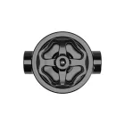 Switch/deflector set with button and base for Creative-Tubes, black porcelain