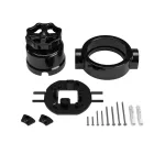 Switch/deflector set with button and base for Creative-Tubes, black porcelain