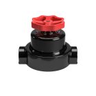 Switch/deflector set with button and base for Creative-Tubes, black porcelain