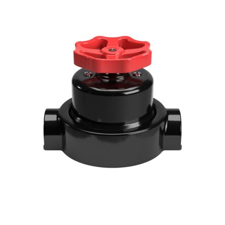 Switch/deflector set with button and base for Creative-Tubes, black porcelain