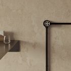 Switch/deflector set with button and base for Creative-Tubes, black porcelain