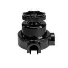 Switch/deflector set with button and base for Creative-Tubes, black porcelain
