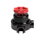 Switch/deflector set with button and base for Creative-Tubes, black porcelain