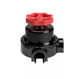   Switch/deflector set with button and base for Creative-Tubes, black porcelain