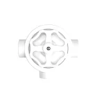 Switch/deflector set with button and base for Creative-Tubes white porcelain