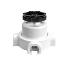 Switch/deflector set with button and base for Creative-Tubes white porcelain