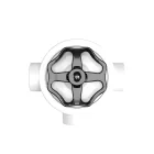 Switch/deflector set with button and base for Creative-Tubes white porcelain