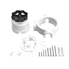Switch/deflector set with button and base for Creative-Tubes white porcelain