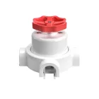 Switch/deflector set with button and base for Creative-Tubes white porcelain