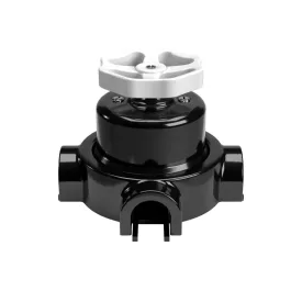   Switch/deflector set with button and base for Creative-Tubes, black porcelain