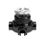 Switch/deflector set with button and base for Creative-Tubes, black porcelain