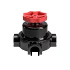 Switch/deflector set with button and base for Creative-Tubes, black porcelain