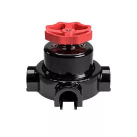   Switch/deflector set with button and base for Creative-Tubes, black porcelain