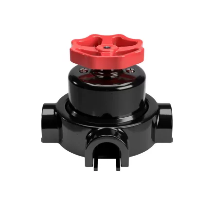 Switch/deflector set with button and base for Creative-Tubes, black porcelain