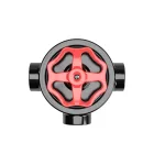 Switch/deflector set with button and base for Creative-Tubes, black porcelain