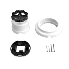 Switch/diverter set with white porcelain knob and base