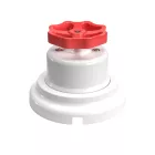 Switch/diverter set with white porcelain knob and base