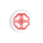Switch/diverter set with white porcelain knob and base