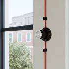 Switch/diverter set with black porcelain knob and base
