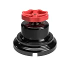 Switch/diverter set with black porcelain knob and base