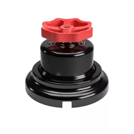 Switch/diverter set with black porcelain knob and base