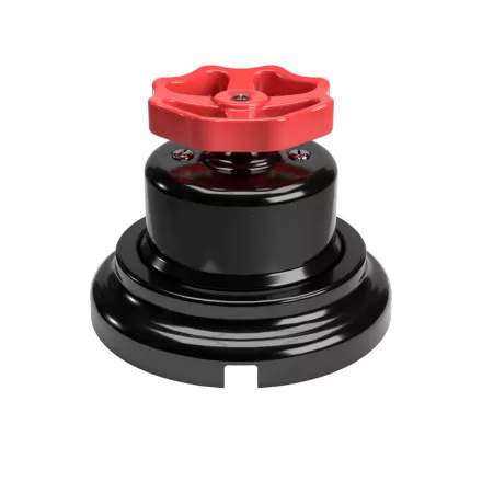 Switch/diverter set with black porcelain knob and base