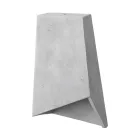Prisma cement lampshade for hanging, with cable clamp and E27 socket