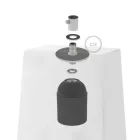 Prisma cement lampshade for hanging, with cable clamp and E27 socket