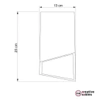 Prisma cement lampshade for hanging, with cable clamp and E27 socket