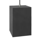 Checkered cement lampshade for hanging, with cable clamp and E27 lamp socket