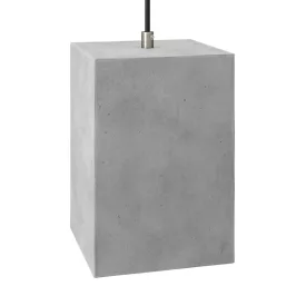   Checkered cement lampshade for hanging, with cable clamp and E27 lamp socket