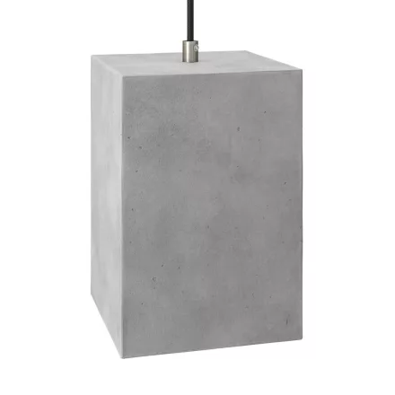 Checkered cement lampshade for hanging, with cable clamp and E27 lamp socket