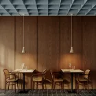 Wooden conical lampshade