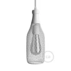 Bottle-shaped metal lampshade with bare bulb cover Magnum