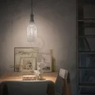 Bottle-shaped metal lampshade with bare bulb cover Magnum
