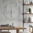 Bottle-shaped metal lampshade with bare bulb cover Magnum